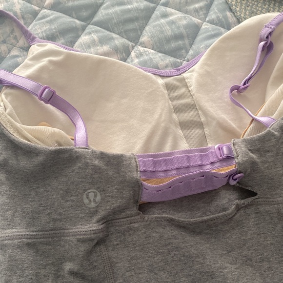 Lulu lemon grey and purple tank top size Sm - Picture 3 of 4